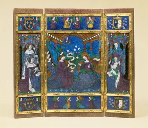 Triptychon von Ludwig XII. (1462-1515) und Anne de Bretagne (1477-1514) mit einer Verkündigungsszene dazwischen